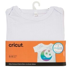 Cricut White Baby Bodysuit with Colorful Moon Design compatible ink,6-9
